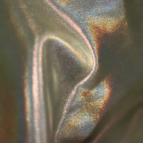 Silver iridescent zip hoodie - high stretch - Picture 3 of 7